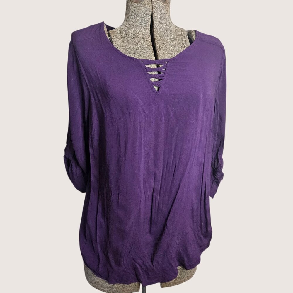 Purple Pullover Blouse